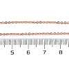 Brass Cable Chain Necklace Making NJEW-D302-78RG-3