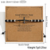 Handmade Beaded Cross Natural Gemstone Men's Bracelets NG9757-4