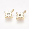 Brass Cubic Zirconia Charms KK-S350-364-2