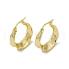 Rack Plating Brass Curved Hoop Earrings for Women EJEW-F294-12G-2