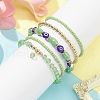 5Pcs 5 Style Glass & Lampwork Evil Eye Stretch Bracelets Set BJEW-JB09619-04-2