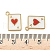 304 Stainless Steel Enamel Pendants STAS-V015-45G-3