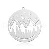 Non-Tarnish 201 Stainless Steel Pendants STAS-N090-LA888-1-2