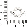 Brass Micro Pave Clear Cubic Zirconia Hollow Flower Connector Charms KK-L229-058P-3