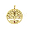 Brass Micro Pave Cubic Zirconia Pendants KK-E111-25G-1