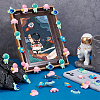   50Pcs 5 Styles Space Theme Opaque Resin Decoden Cabochons RESI-PH0002-20-5