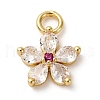 Brass Micro Pave Cubic Zirconia Pendants KK-I276-05G-01A-1