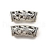 Hollow Tibetan Style Alloy Tube Beads TIBE-L008-33AS-1