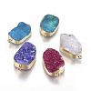 Natural Druzy Crystal Links connectors G-L509-15G-1