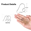 100Pcs 316 Stainless Steel Hypoallergenic French Earring Hooks JX137A-2
