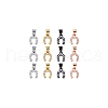 DICOSMETIC 12Pcs 4 Colors Brass Micro Pave Clear Cubic Zirconia Charms KK-DC0003-84-6