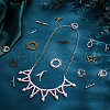   48pcs 8 styles Tibetan Style Alloy Toggle Clasp Rhinestone Settings FIND-PH0020-10-5