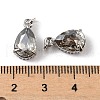Brass Pave Cubic Zirconia Charms with Glass Crystal KK-Q039-03P-3