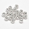 Fancy Cut 925 Sterling Silver Round Beads STER-F012-08C-2