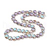 Transparent Electroplate Glass Beads Strands X-EGLA-E030-01E-01-2