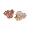 Natural Strawberry Quartz Links connectors G-E526-28I-2