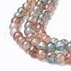 Spray Painted Glass Beads Strands GLAA-A038-B-76-3