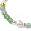 Adjustable 6mm Round Gemstone Braided Bead Bracelets BJEW-JB10617-4