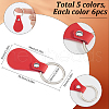 SUNNYCLUE 5 Colors Alloy Blanks Keychains KEYC-SC0001-28-2