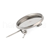 304 Stainless Steel Brooch Cabochon Settings STAS-E547-08C-P-3