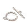 Rhodium Plated 925 Sterling Silver Toggle Clasps STER-G038-02P-2