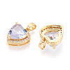 Brass Micro Pave Cubic Zirconia Pendants KK-N272-02G-01-2