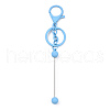 Spray Painted Alloy Bar Beadable Keychain for Jewelry Making DIY Crafts KEYC-A011-02K-1