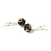 Handmade Flower Polymer Clay Rhinestone Tassel Dangle Beads CLAY-H003-02G-03-2