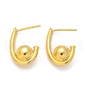 Brass Stud Earrings EJEW-Q015-11G-2