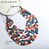 Bohemian Wood Disc Beaded Multilayer Bib Necklaces for Women FS-WG91E46-01-2