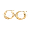 Ion Plating(IP) 304 Stainless Steel Hoop Earrings for Women EJEW-P279-30G-1
