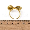 304 Stainless Steel with Rhinestone Adjustable Cuff Rings RJEW-Q020-18G-3