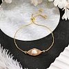 Mother's Day Jewellery Natural Cultured Freshwater Pearl Slider Bracelets BJEW-JB11215-2