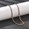3MM 304 Stainless Steel Serpentine Chain Necklaces for Women NJEW-B131-06RG-1