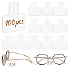 AHADERMAKER 100Pcs Transparent PVC Glasses Price Tags Sleeve CDIS-GA0001-03-1
