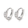 Rack Plating Brass Clear Cubic Zirconia Hoop Earrings EJEW-S241-10P-1