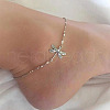 Tibetan Style Alloy Dragonfly Link Chain Anklets for Women WGFA0A3-01-3