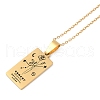 12 Constellation Stainless Steel Tarot Card Engraved Pendant Cable Chain Necklaces PW-WG94DCE-03-2