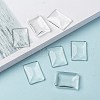 Transparent Rectangle Glass Cabochons X-GGLA-R025-25x18-8