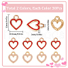 SUNNYCLUE 60Pcs 2 Colors Alloy Enamel Charms ENAM-SC0005-22-2
