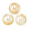 Natural Yellow Shell Carved Pendants SSHEL-I026-13-1