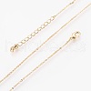 Brass Cable Chain Necklaces Making MAK-P011-01G-1