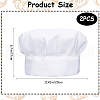 CREATCABIN 2Pcs Adjustable Polycotton Chef Hat AJEW-CN0002-25A-2