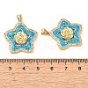 Rack Plating Brass Micro Pave Cubic Zirconia Pendants KK-P268-11C-G-4
