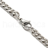 201 Stainless Steel Curb Chain Necklaces for Men NJEW-Q336-08C-P-5