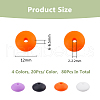 DICOSMETIC 80Pcs 4 Styles Rondelle Food Grade Eco-Friendly Silicone Beads SIL-DC0001-68A-2
