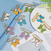SUPERFINDINGS 10Pcs 5 Colors Butterfly & Flower Charm Alloy Enamel Brooches for Women JEWB-FH0001-49-5