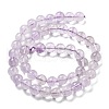 Natural Amethyst Round Bead Strands G-L411-12-8mm-5