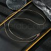 1mm Rack Plating Brass Square Snake Chain Necklaces for Women Men MAK-L044-18RG-3