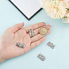 DELORIGIN 4Pcs 4 Styles Brass Box Clasps KK-DR0001-13-4